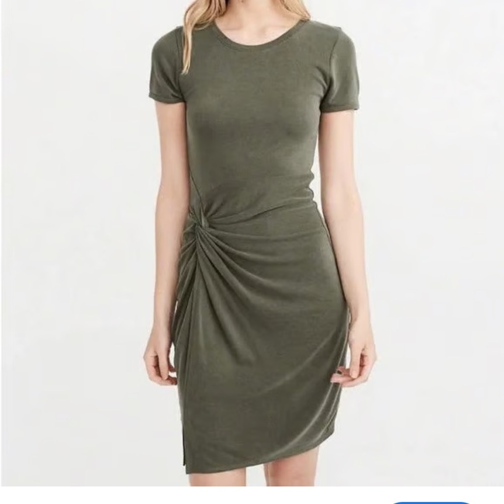 Abercrombie & Fitch Green Sheath Midi Dress